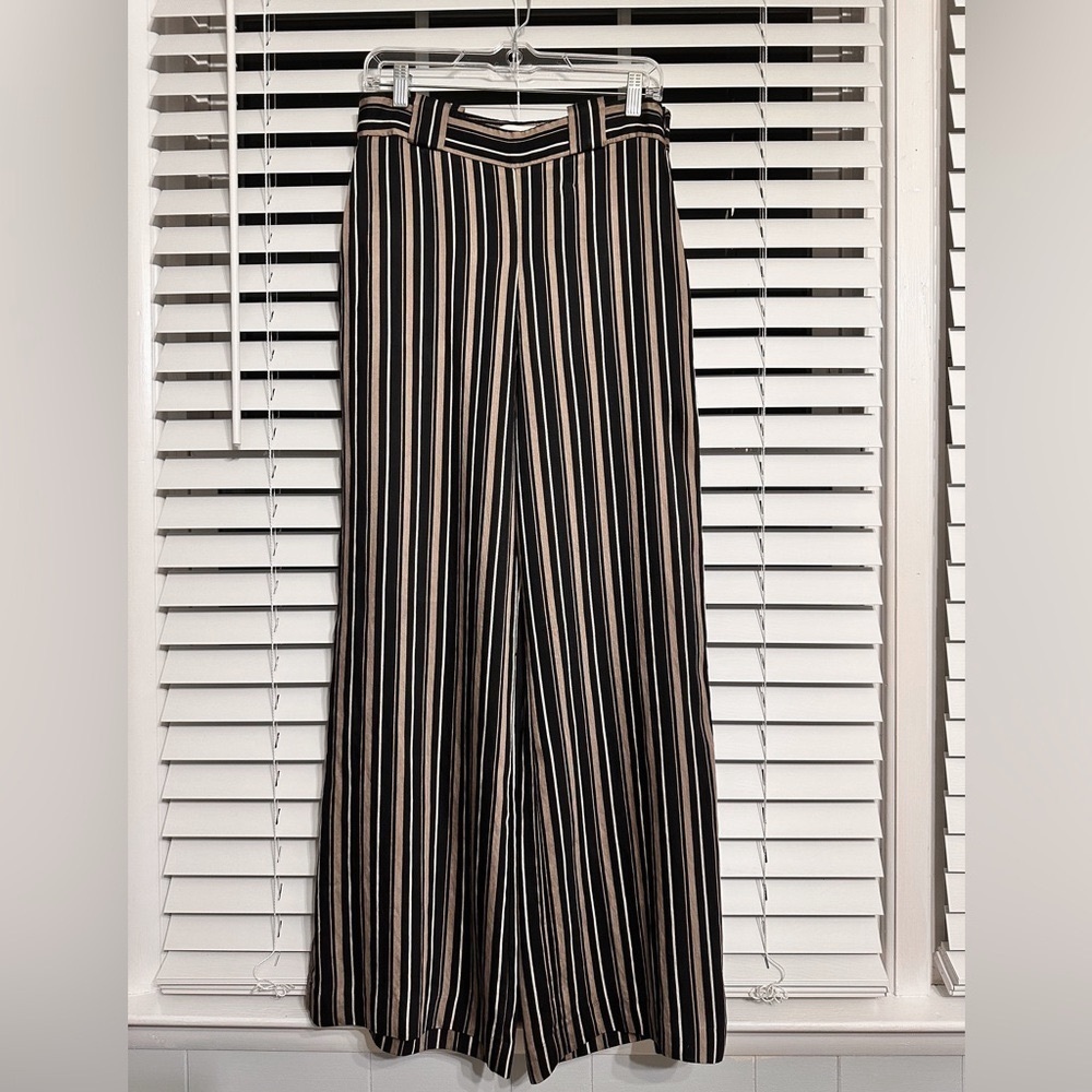 #6)  H&M multi color striped soft pants  Size 8
